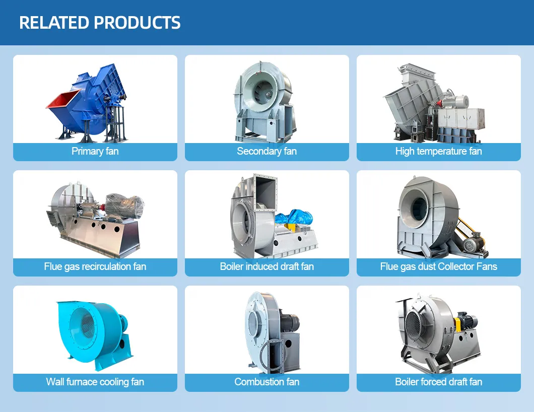 250° High Temperature Dust Removal System High Temperature Centrifugal Fan Industrial Dust Removal Fan